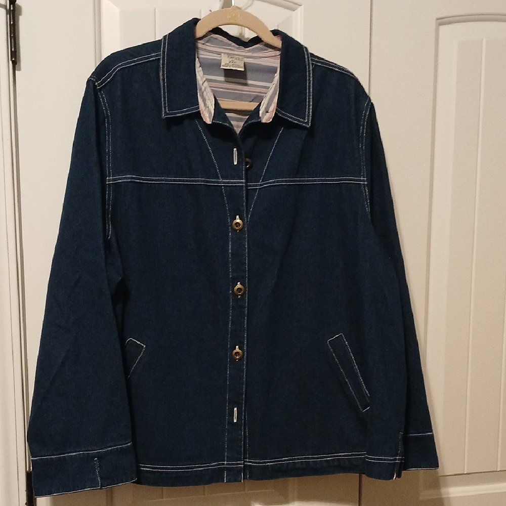 Allison Daley Structured Denim Jacket size 22W